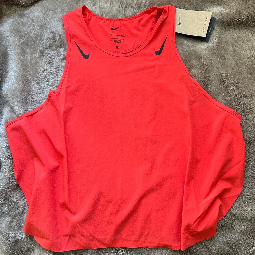 Nike dry-fit advanced coral red tank
